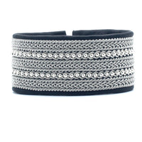 Wide Cuff with Silver Beads