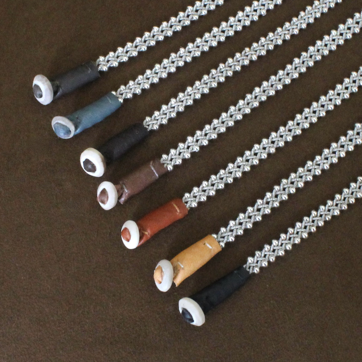 Lucia Narrow Braid with Silver Beads