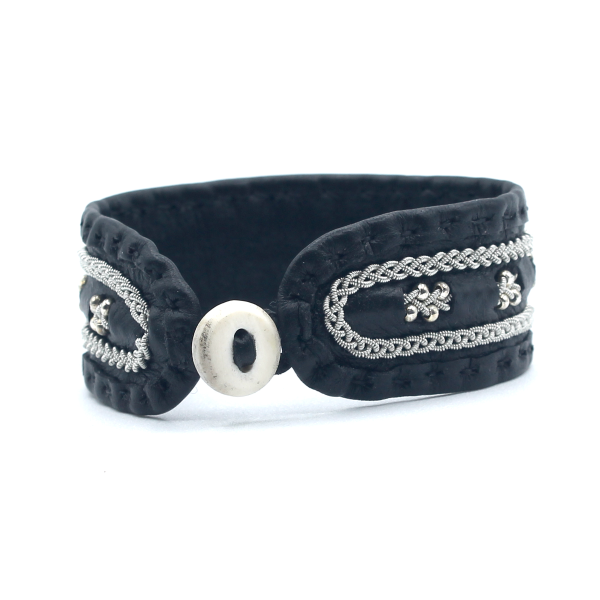 Ellen in Black and with Silver Beads