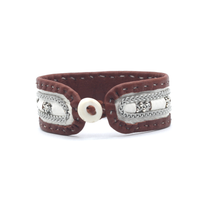 Ellen in Camel and White with Silver beads