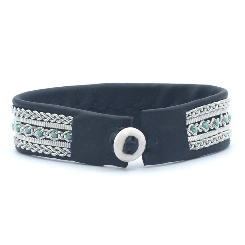 Malin Black with Turquoise Beads