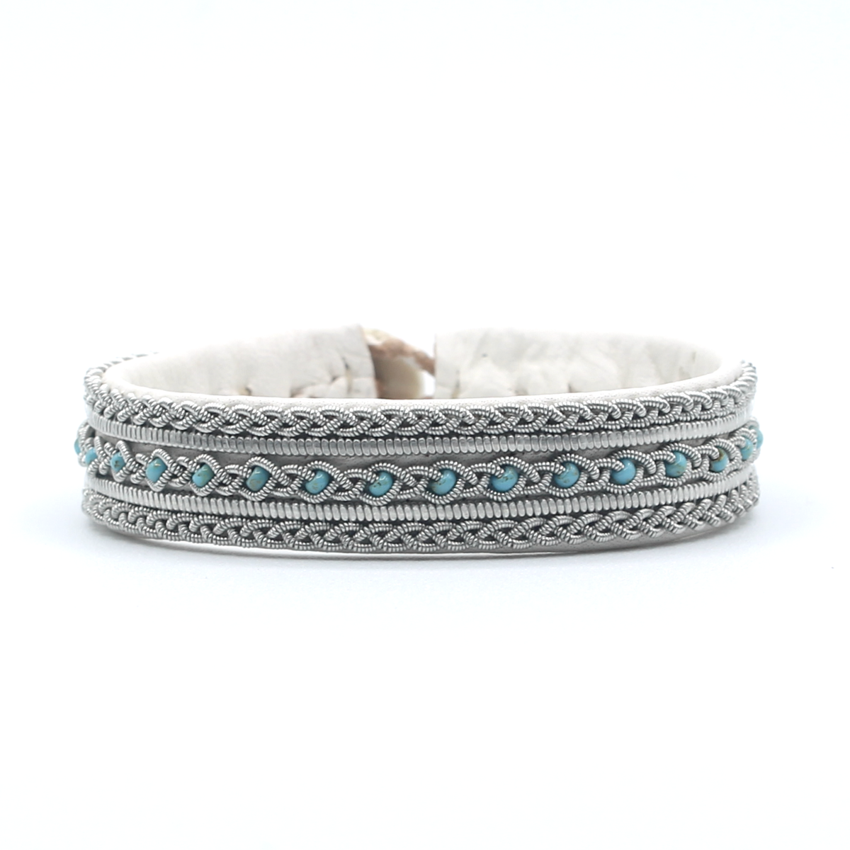 Malin White with Turquoise Beads