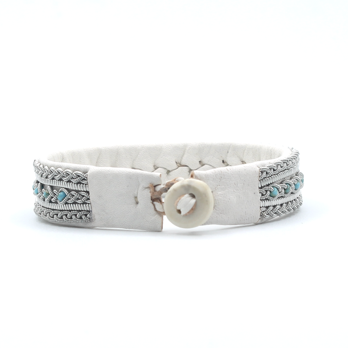Malin White with Turquoise Beads