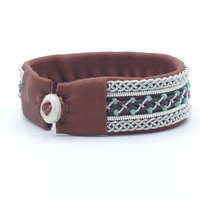 Sierra Camel/Dark Brown with Turquoise Beads