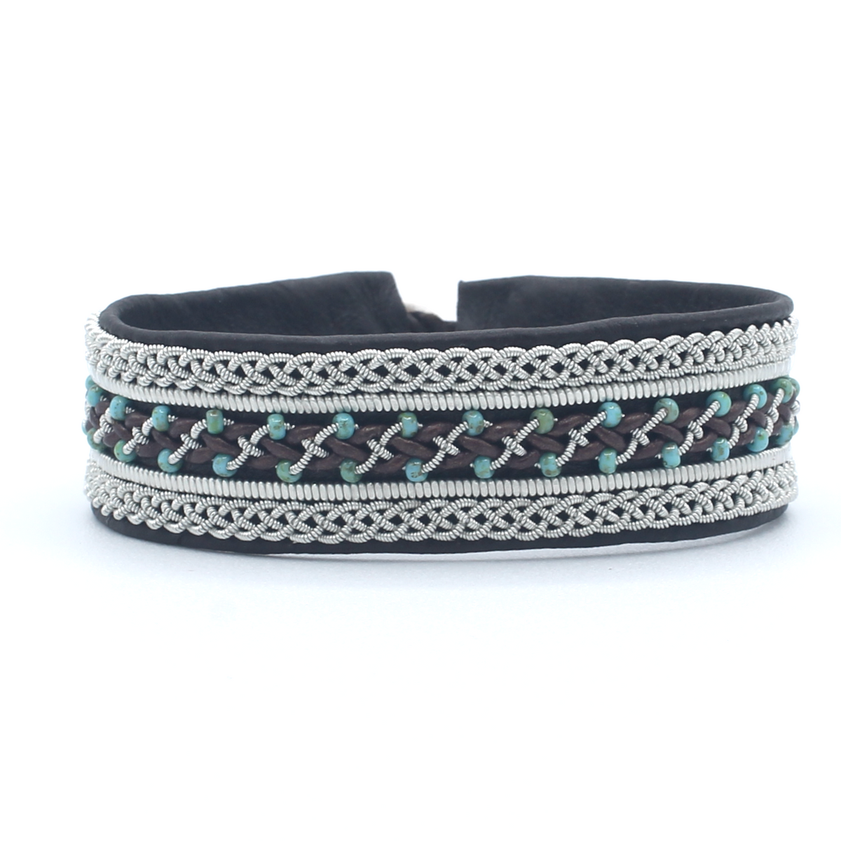Sierra Dark Brown/Dark Brown with Turquoise Beads