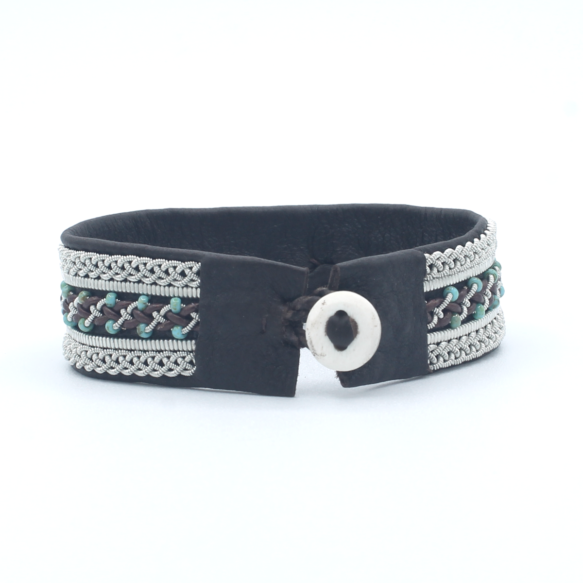 Sierra Dark Brown/Dark Brown with Turquoise Beads