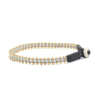 Lucia Narrow Braid with Gold Beads