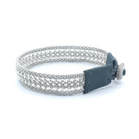 Lucia Triple Strand with Silver Beads