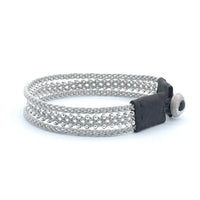 Lucia Triple Strand with Silver Beads